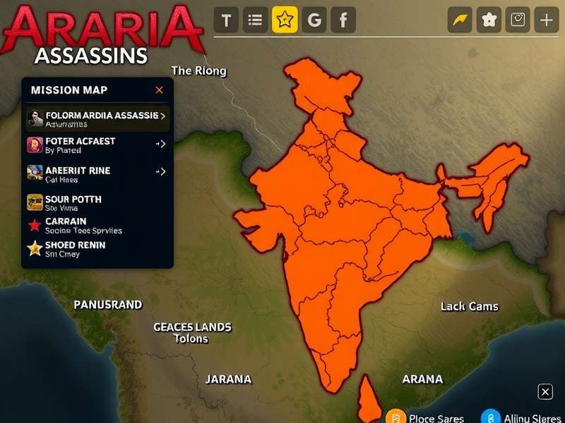 Araria Assassins mission selection screen